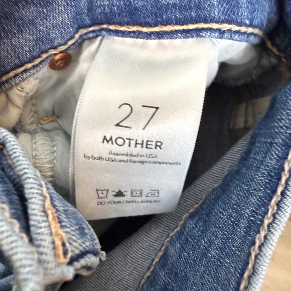 Mother Stunner Zip Ankle Step Fray Jeans Light Kitty Racer - Picture 13 of 13